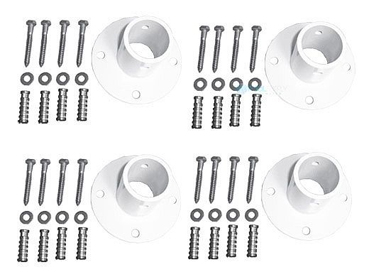 Inter-Fab City 2 Pool Slide Complete On Deck Flanged Anchor Set | City2-Anchor Pack