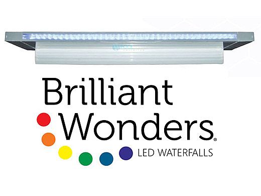 Brilliant Wonders 36" LED Waterfall Back Port | 6" Lip | 100 Ft. Cord | Dark Gray | 25677-337-000