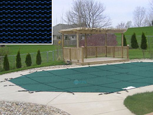 PoolTux 20-Year King99 Mesh Safety Cover | Center Step Rectangle 15' x 30' Blue | CSPTBMP15301