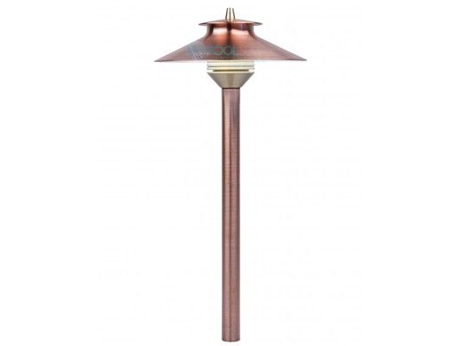 FX Luminaire DM Zone Dimming 3LED Path Light | 12" Riser | Copper | DMLEDTACU-GZD3LED12RACU KIT