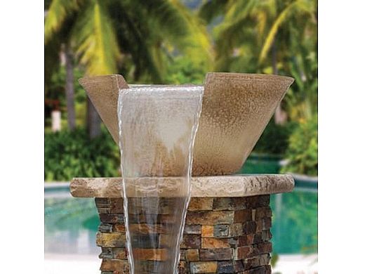 AquaCal Fire FX Illuminated Spillover Water Bowl | Bronze | R301015BZ