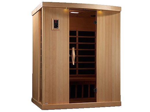 GoldenDesigns PureTech 3 Person Ultra Low EMF Carbon Far Infrared Sauna | GDI-6354-01