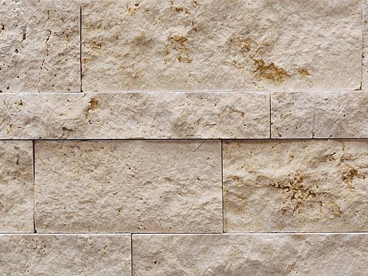 Travertine 6x24 Splitface Wall Panel | Ivory |