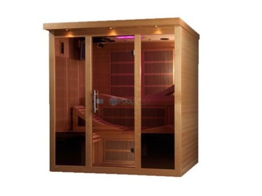 Golden Designs Monaco 6-Person Near Zero EMF FAR Infrared Sauna | Hemlock | GDI-6996-01