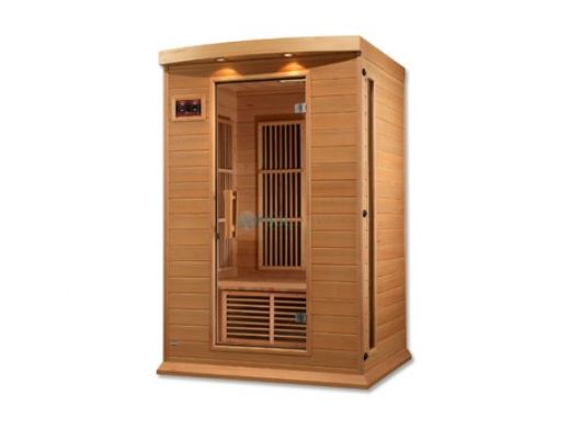 Golden Designs Maxxus 2-Person Low EMF FAR Infrared Carbon Sauna | Hemlock | MX-K206-01
