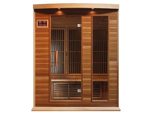 Golden Designs Maxxus 3-Person Low EMF FAR Infrared Carbon Sauna | Red Cedar | MX-K306-01 CED
