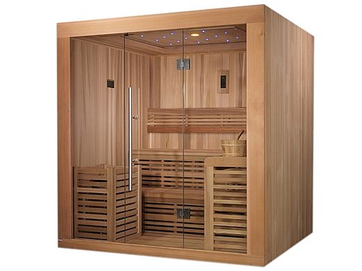 GoldenDesigns Osla 4-6 Person Traditional Steam Sauna | Cedar | GDI-7689-01 Cedar