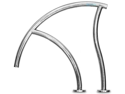 Inter-Fab Designer Series Grab Rail Single | 1.90" x .065" Thickness Thermo Plastic Coated White | DR-G3D065-SINGLE-TPC-W