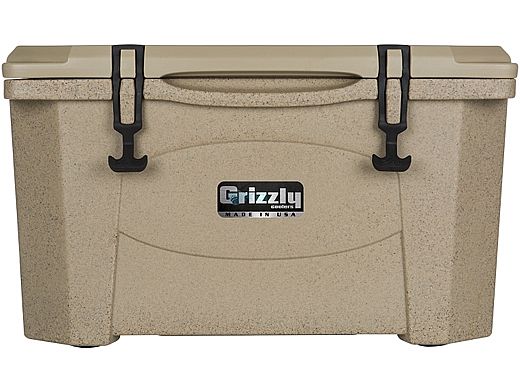 Grizzly Coolers 40 Quart Cooler with BearClaw™ Latches and Molded-in Heavy Duty Handles | Sandstone with Tan Cover | IRP-9080-S