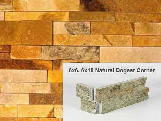 Natural Stone Dogear Corner | Honey Wheat | Dressed Sandstone