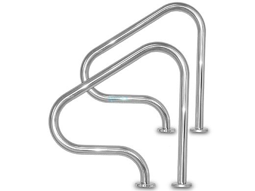 Inter-Fab Deck Top Mounted G3D Figure 4 Grab Rail Flanged Pair | 1.90"? x .049"? Thickness Powder Coated Earth | G3D049-FL-3