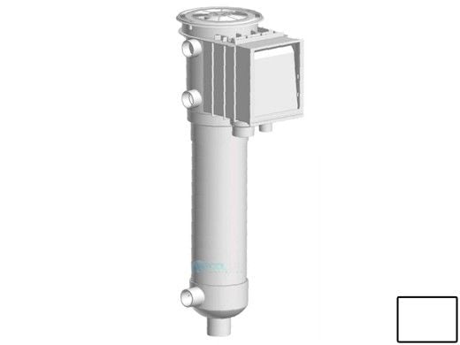 AquaStar ZarStar Skimmer with Large Basket, Filter Bag, Adjustable Collar, Lid and Ozonator Ports | White | SKZ101101