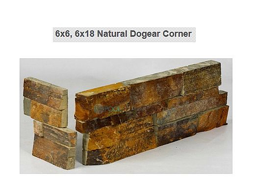 Natural Stone Dogear Corner | Sunset Multi Color | Dressed Slate