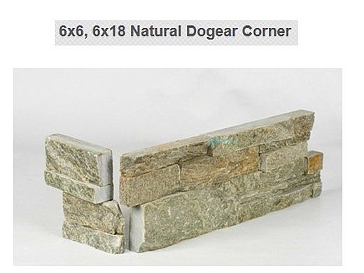 Natural Stone Dogear Corner | Oak Mountain | Quartzite