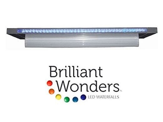 Brilliant Wonders 72" LED Waterfall Back Port | 6" Lip | 100 Ft. Cord | White | 25677-630-000