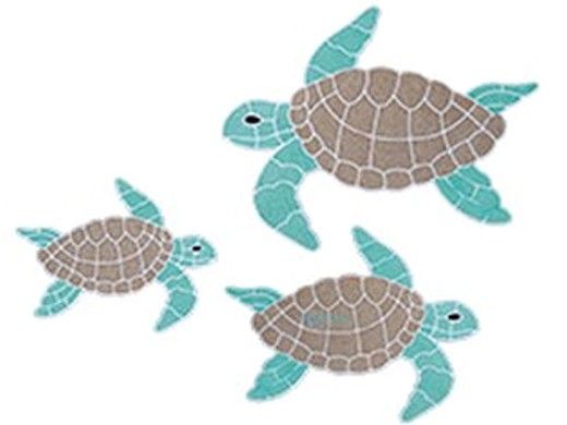 AquaStar Swim Designs Turtle Pre-Filled Frames Set | 1 Small, 1 Medium, 1 Large | F2030-01