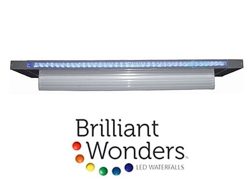 Brilliant Wonders 48" LED Waterfall Bottom Port | 6" Lip | 100 Ft. Cord | White | 25676-430-000