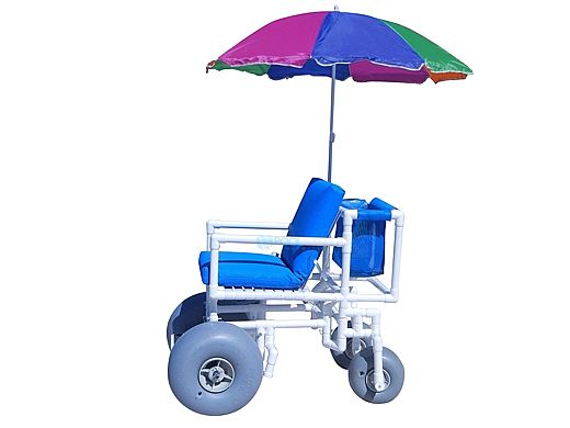 Aqua Creek Beach Access Chair with 2 Articulated Wheels | F-014BAC