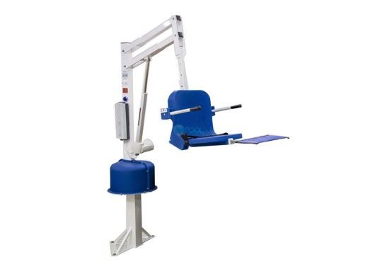 Aqua Creek Spa Lift Elite | No Anchor | White Powder Coat with Blue Seat | F-006SLE