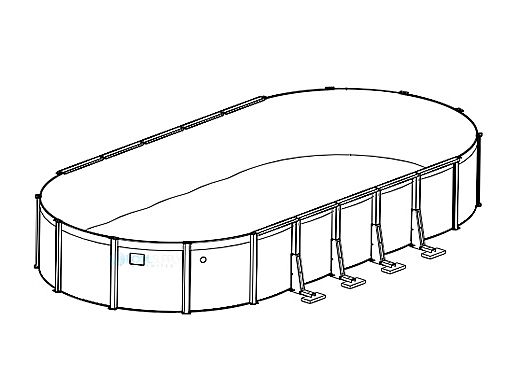 Sierra Nevada 18' x 33' Oval Resin 52" Sub-Assy for CaliMar® Above Ground Pools | 5-4938-137-52