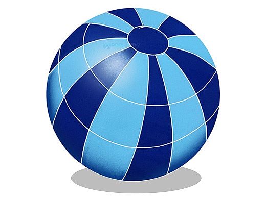 Artistry In Mosaics Beach Ball Blue with Shadow Mosaic | 14" | BBSBLUM