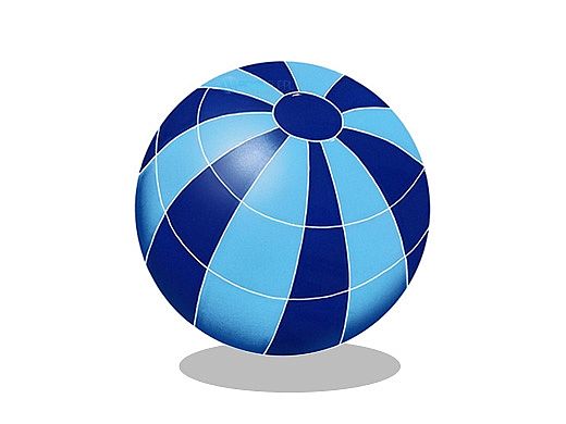 Artistry In Mosaics Beach Ball Blue with Shadow Mosaic | 9" | BBSBLUS