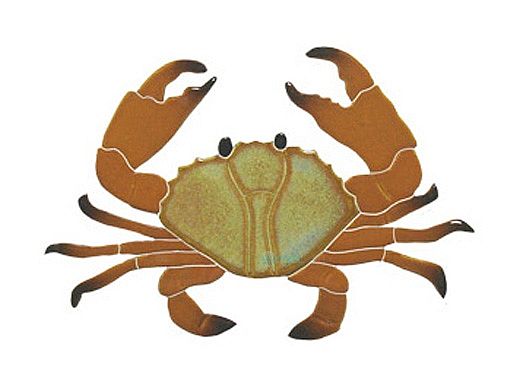 Artistry In Mosaics Crab Brown Mosaic | 5" x 8" | CRABROB