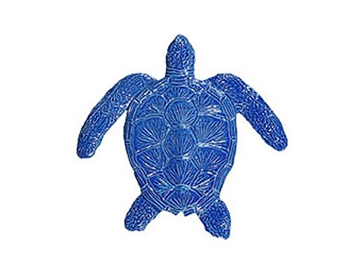 Artistry In Mosaics Loggerhead Turtle Mosaic | Blue - 6" x 6" | TLOBLUB