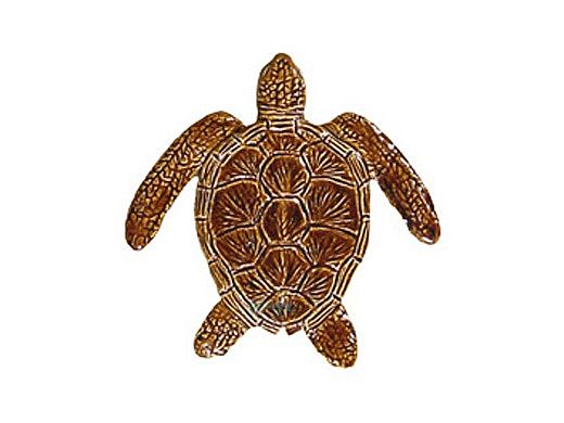 Artistry In Mosaics Loggerhead Turtle Mosaic | Brown - 6" x 6" | TLOBROB