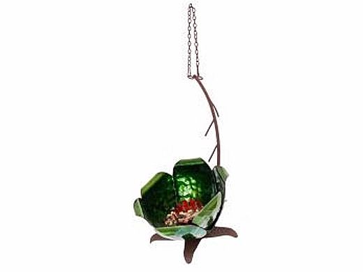 Desert Steel Tulip Tree Blossom Hanging Bird Feeder | 409-109