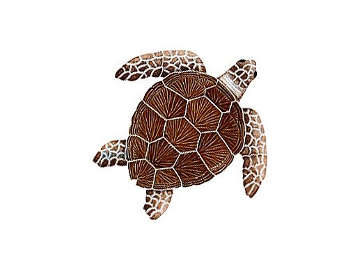 Artistry In Mosaics Loggerhead Turtle Brown Mosaic | Small - 8"? x 8"? | TLOBROS