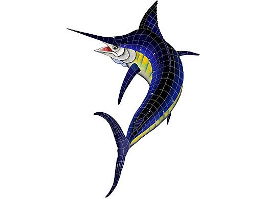 Artistry In Mosaics Marlin Mosaic | 80" x 54" | MARBLUL