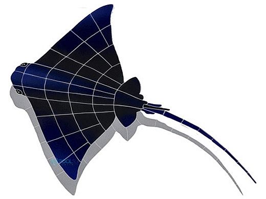 Artistry In Mosaics Ray with Shadow Mosaic | Large - 45" x 34" | RSHBLAL