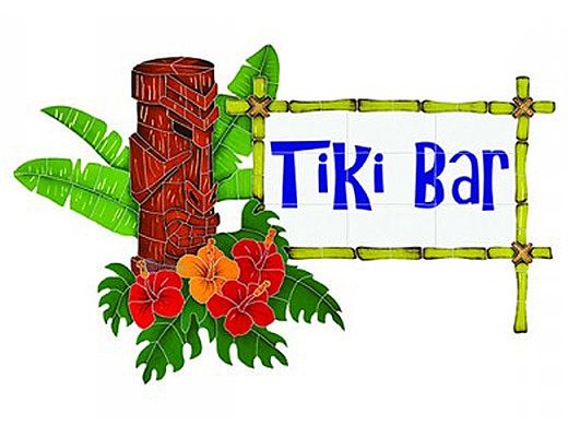 Artistry In Mosaics Tiki Sign Mosaic | 23" x 36" | TIKIBROM