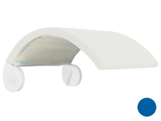 Ledge Lounger Signature Collection Chair Shade | White Frame - Pacific Blue Fabric Stock Color | LL-SG-CR-SH-W-STD-4601