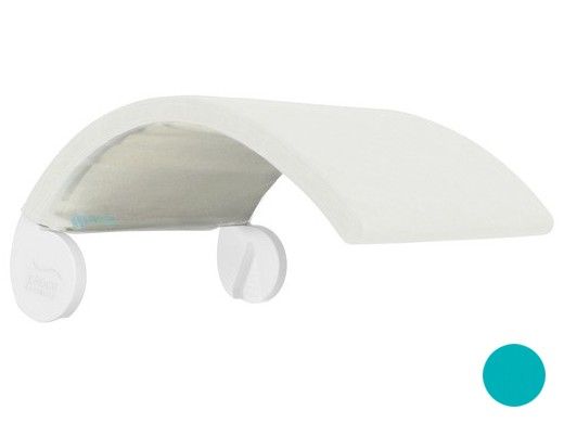 Ledge Lounger Signature Collection Chair Shade | White Frame - Aruba Fabric Stock Color | LL-SG-CR-SH-W-STD-4612