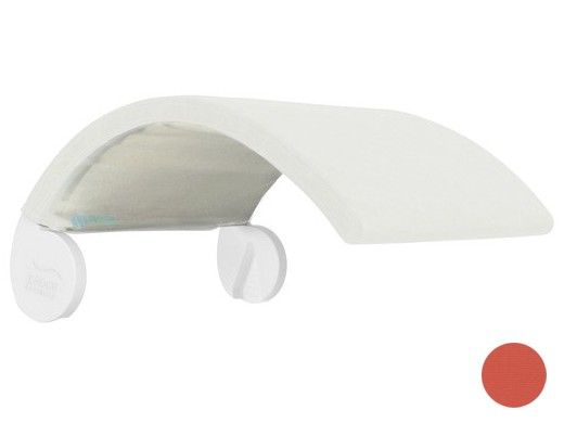 Ledge Lounger Signature Collection Chair Shade | White Frame - Coral Fabric Stock Color | LL-SG-CR-SH-W-STD-CRA