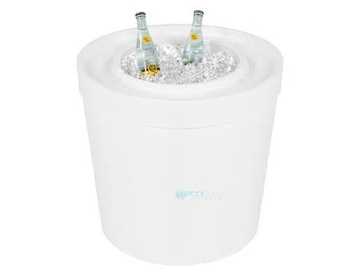 Ledge Lounger Signature Collection Ice Basin Side Table without Lid | White | LL-SG-IB-W