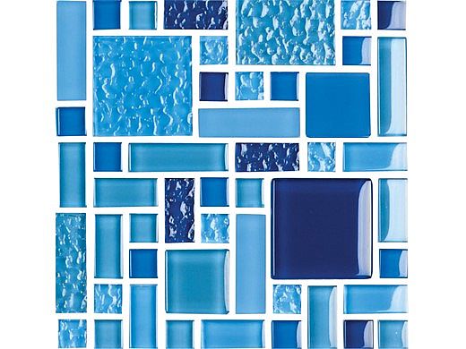National Pool Tile Fusion Mosaic Glass Tile | Royal Blue | FS-ROYAL