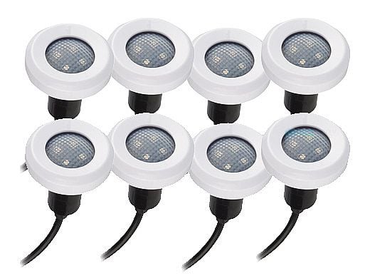 SR Smith Treo Color RGB LED Underwater Pool Light | 5W 12V 80' Cord | 8 Light Bulk Pack | FLED-C-TR-PK8