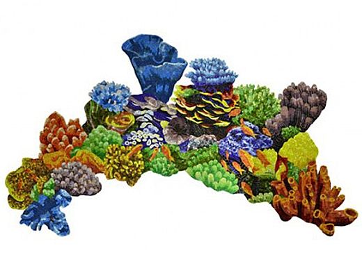 Artistry In Mosaics Coral Reef Glass Mosaic | 55" x 93" | G-CORL