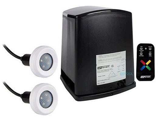 SR Smith PT-6000 Fiber to LED Lightning Kit | Includes Power Center Plus Wireless Remote Control and 2 Treo LED Pool Lights | 2TR-PT-6000