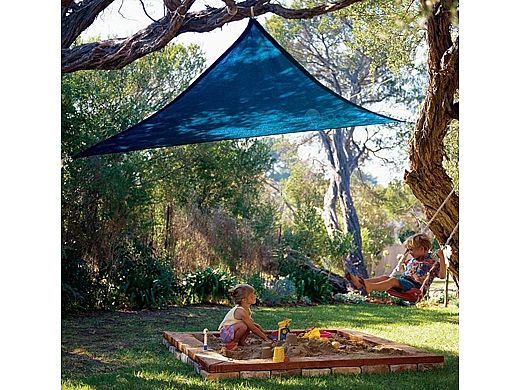 Coolaroo Kool Kolors Triangle Shade Sail | 9-Foot Blue | 434502