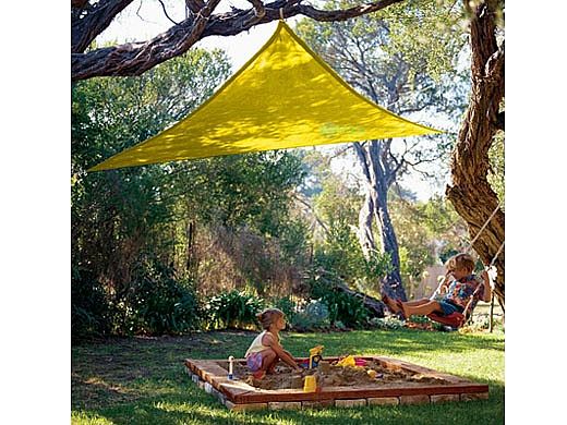 Coolaroo Kool Kolors Triangle Shade Sail | 9-Foot Yellow | 434496