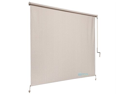 Coolaroo® 95% UV Block Exterior Cordless Sun Shade | 8x8 Foot Pebble | 474836