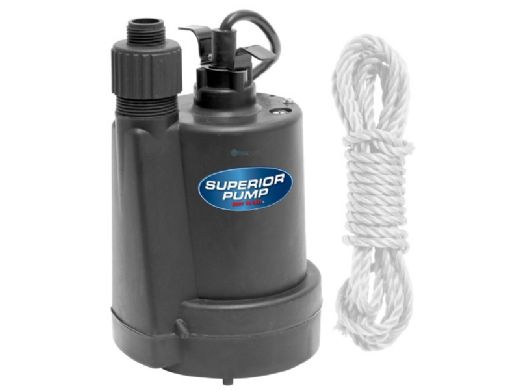 Superior Pump Thermoplastic Submersible 1/5 HP Utility Pump