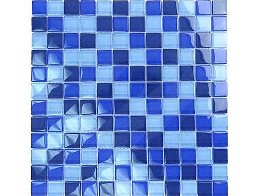 Artistry In Mosaics Crystal Series - Cobalt Blue Blend Glass Tile | 1" x 1" | GC82323B2