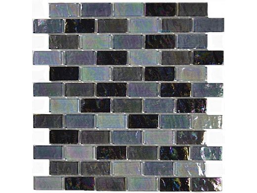 Artistry In Mosaics Ocean Series - Black Blend Glass Tile | 1" x 2" | GC62348K4