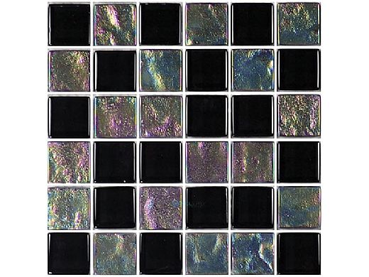 Artistry In Mosaics Twilight Series 1x1 Glass Tile | Black | GT82323K5