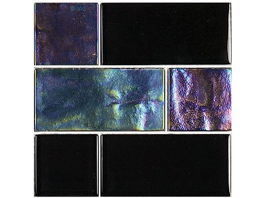 Artistry In Mosaics Twilight Series Glass Tile | Black Mixed Blend | GT8M4896K5